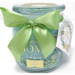 CANDELA PROFUMATA GIARA PICCOLA LIGHT GREEN IBISCO 400gr profumazione ibisco 80h durata