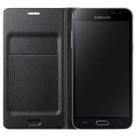 CUSTODIA SAMSUNG ORIGINALE FLIP WALLET A PORTAFOGLIO GALAXY J1 2016 COLORE NERO