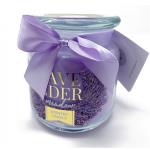 CANDELA PROFUMATA GIARA PICCOLA VIOLET LAVANDA 400gr profumazione lavanda 80h durata