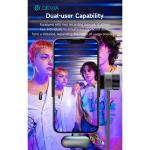 DEVIA DOPPIO MICROFONO LAVALIER WIRELESS CLIP-ON KINTONE M8-2-C PER SAMRTPHONE CON CONNETTORE TYPE-C Studio/Podcast