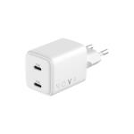 CARICABATTERIA NOVA SUPER RAPIDO NWALL2USBC35WW GaN 35W PD DUAL USB Type-C COLORE BIANCO